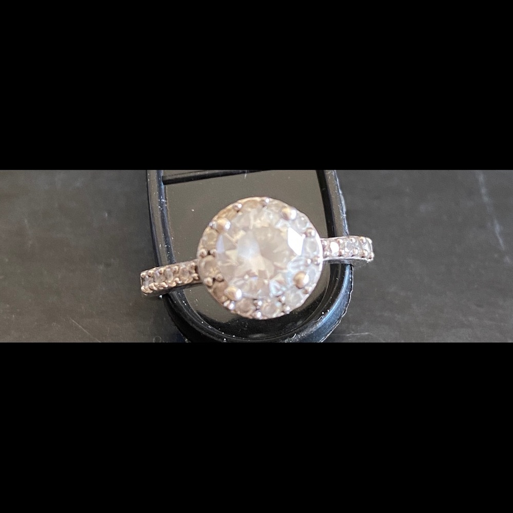 Sterling Silver CZ Halle engagement ring